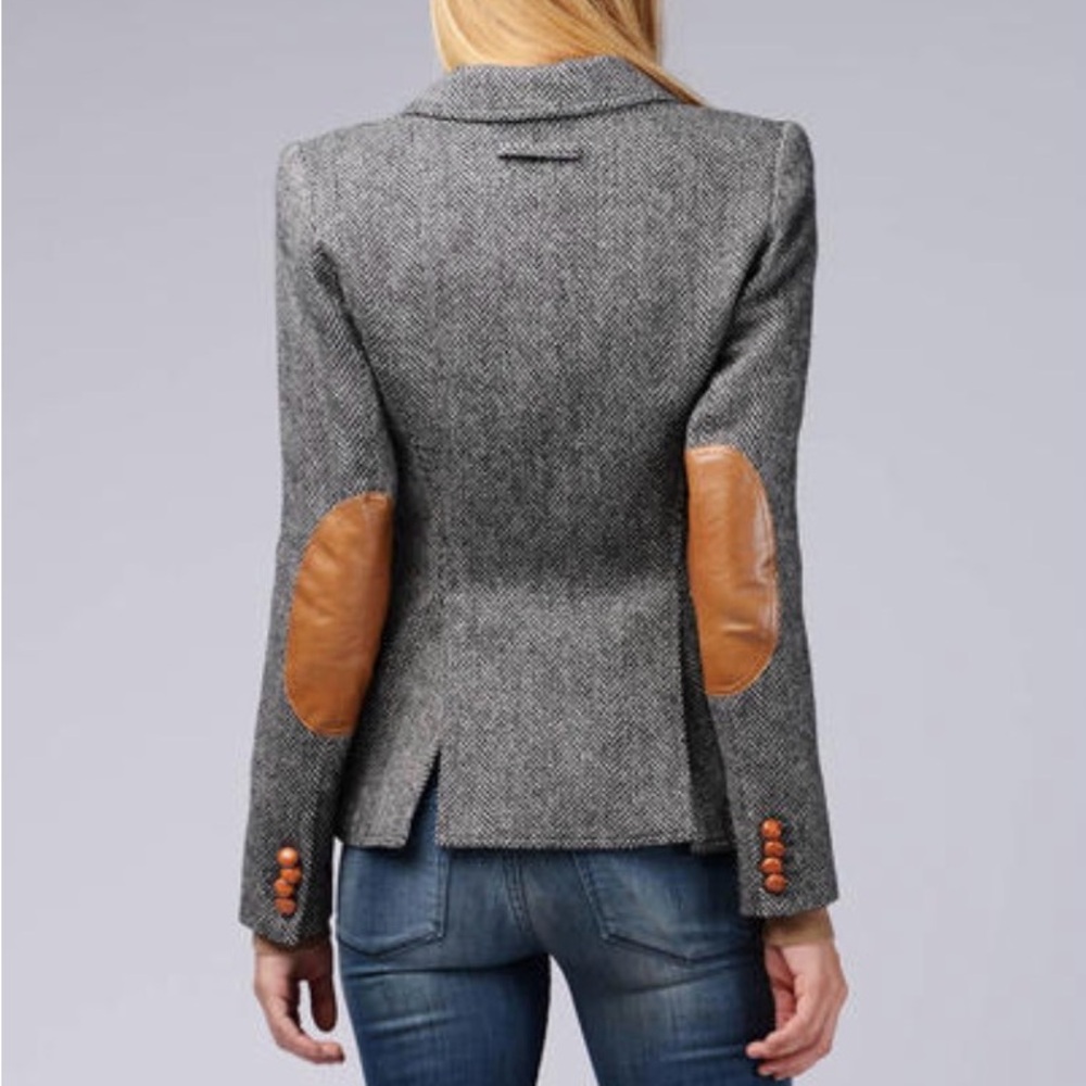 Smythe Grey Tweed Women's Blazer - Picture 2 of 9